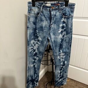 PILCRO Women's tie-dye boyfriend crop jeans - size 28